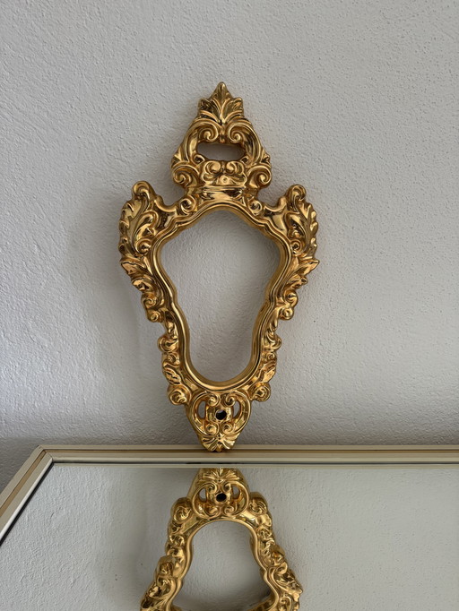 Antique Gilded Porcelain Frame