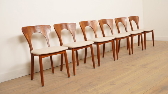 Image 1 of 6 x eetkamerstoel | Koefoeds Hornslets | Niels Koefoed | Model Peter | Teak
