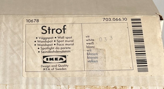 Image 1 of Lampada da parete vintage IKEA STROF V405, 1986 – Bianca – con scatola originale