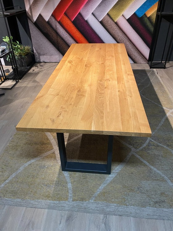 Eiken eettafel - 260x100 4cm massief – Nouvion, Wood, Iron (photo 3 of 8)