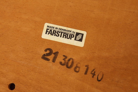 Image 1 of Set of 6 Farstrup Teak Dining Chairs, Danish Mid Century Chairs 1960s, Vintage Teak Chairs Newly Upholstered