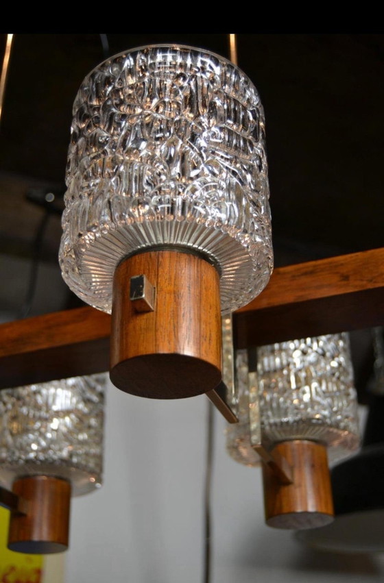 Image 1 of Lampadario allungato vintage in stile scandinavo