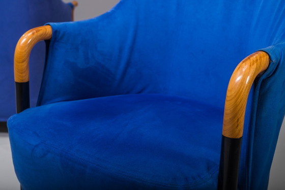 Image 1 of  Italiaanse Alcantara Project Fauteuils van Umberto Asnago voor Giorgetti/Progetti, jaren 1980, Set van 3