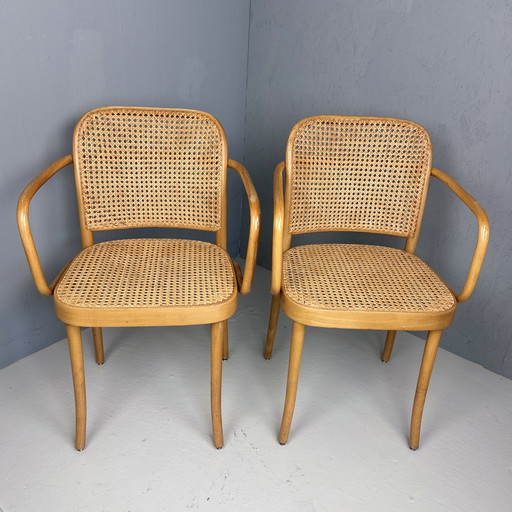 2 Prague or 811 chairs, FMG, Joseph Hoffmann for Thonet