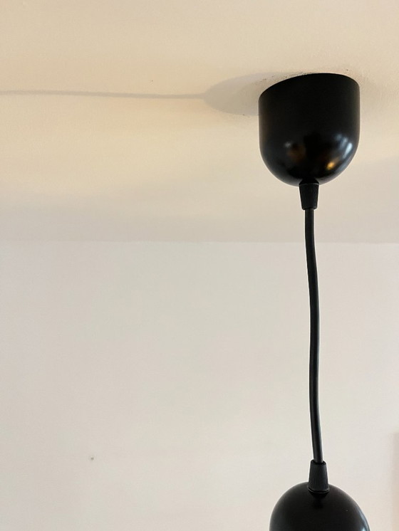 Image 1 of Suspension vintage en verre alvéolé vert turquoise, style postmoderne des années 1980