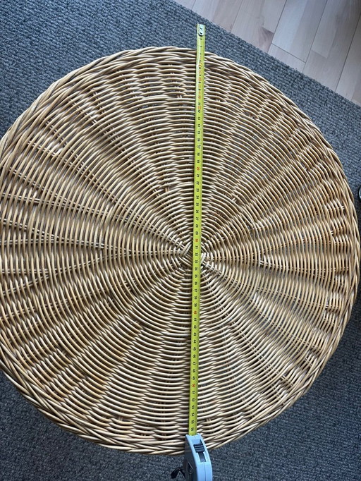 Vintage rotan (bijzet)tafeltje