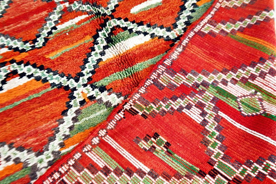 Image 1 of Rood Vintage Marokkaans Boujaad Vloerkleed - 315 x 192 cm