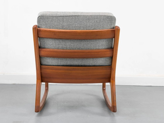 Senator Rocking Chair in Teak by Ole Wanscher for Cado, 1974, Wool, Mid Century Modern (photo 21 of 31)