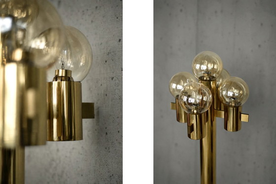 Image 1 of Vintage Mid-Century Scandinavian Modern Sculptural Gold Floor Lamp by Hans-Agne Jakobsson for Hans-Agne Jakobsson Ab, 1970s