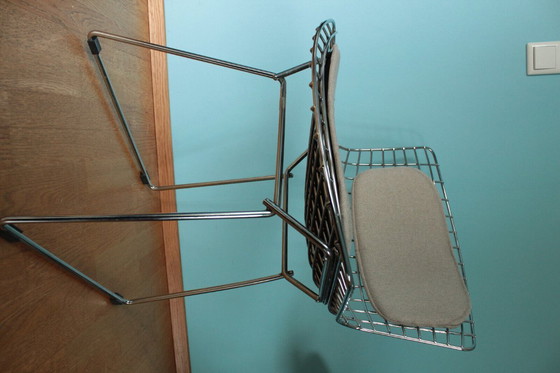 Image 1 of Sedia in filo di ferro di Harry Bertoia - Set di 6 pezzi