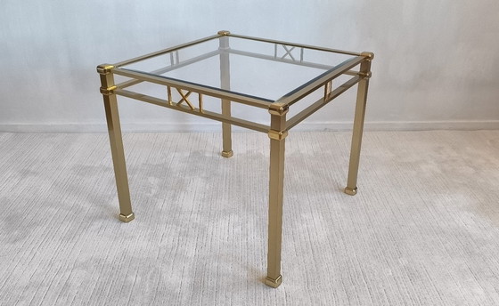 Image 1 of ✨ Prachtige vierkante gouden salontafel uit de Orsenigo Italy ‘Art Deco’-collectie ✨