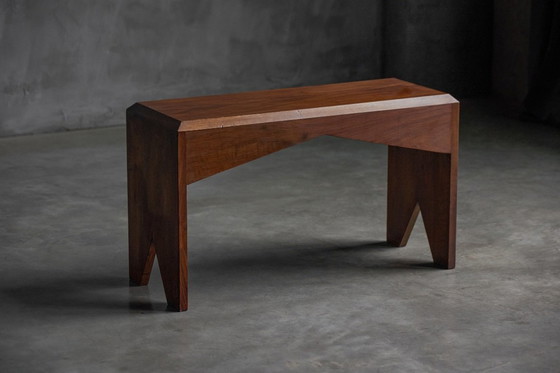 Image 1 of Mid-Century Walnut Bench, France, Late 20th Century