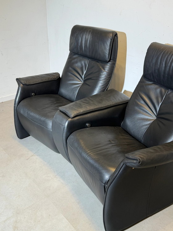 Sillones reclinables Elastoform Duo Relax / Cine – Sillones reclinables de cuero negro (photo 4 of 7)