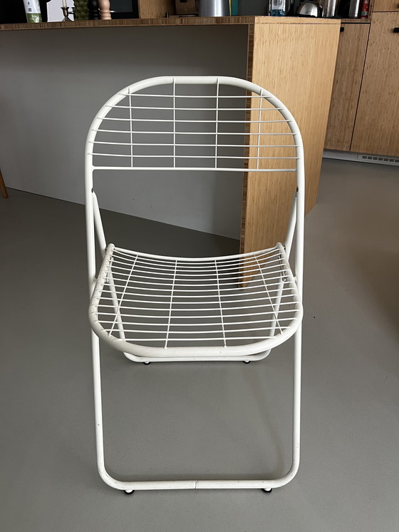 Image 1 of Silla de alambre Niels Gammelgaard blanca