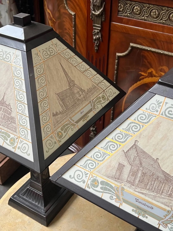 Pair of Art Deco table lamps by Atelier Decor Ar. – Crystal, Metal (photo 5 of 6)