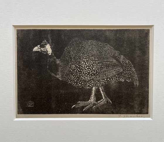 Image 1 of Jan Mankes 1889-1920 / Original Heliogravüre Perlhuhn 1923