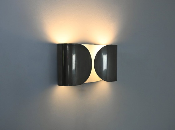 Image 1 of Chrome Foglio wall lamp by Tobia & Afra Scarpa for Flos, 1960s