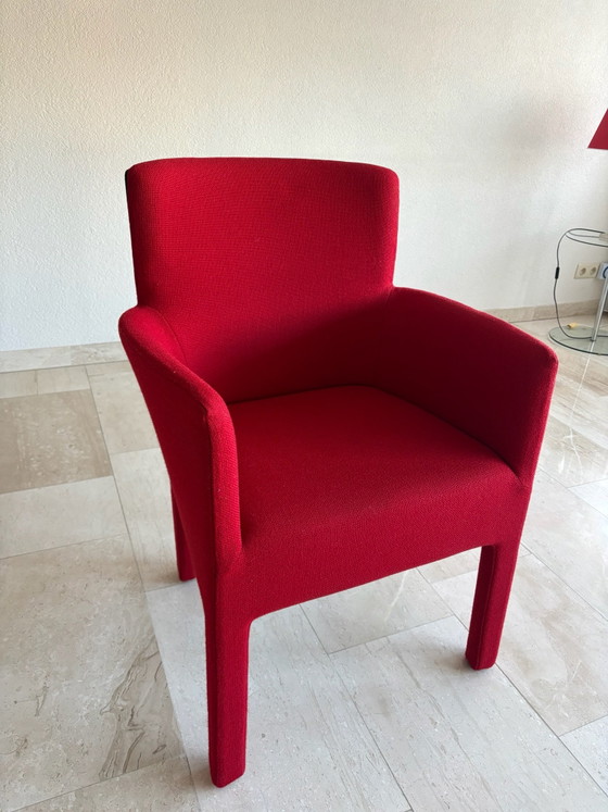 Eethoek met 4 mooie rode stoelen, Eetkamerset, Metaal, Rood (foto 5 van 5)