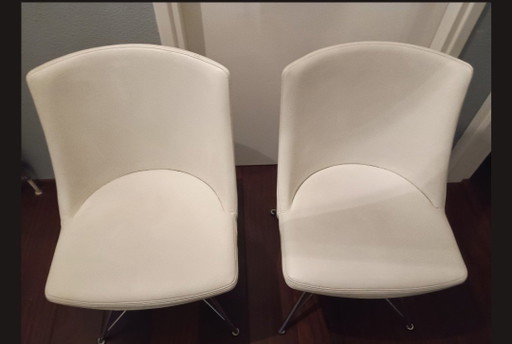 8 chaises Bert Plantagie Rho Spin en cuir de différentes couleurs