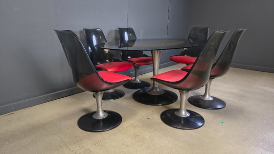 Image 1 of Juego de comedor de estilo futurista de Chromcraft, década de 1970.