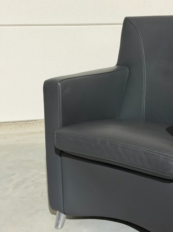 Poltrona Leolux Dolcinea - pelle grigia - come nuova, Poltrone, Metallo, Grigio, Modern (foto 7 di 8)