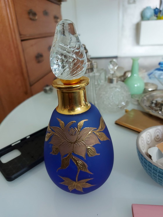 Mosser ? Vetro blu cobalto boemo – Oggetti decorativi, Metallo (photo 4 of 5)