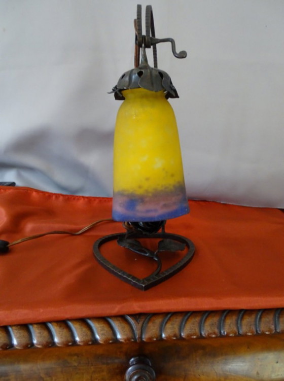 Muller Frères Table Lamp (only pick up) – Glass, Iron (photo 8 of 10)