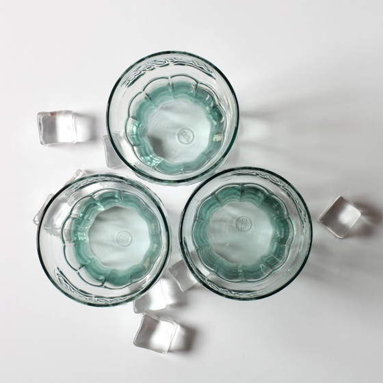 Image 1 of Set di 3 bicchieri vintage Coca-Cola / Georgia Green, forma classica, 330 ml / anni 2000