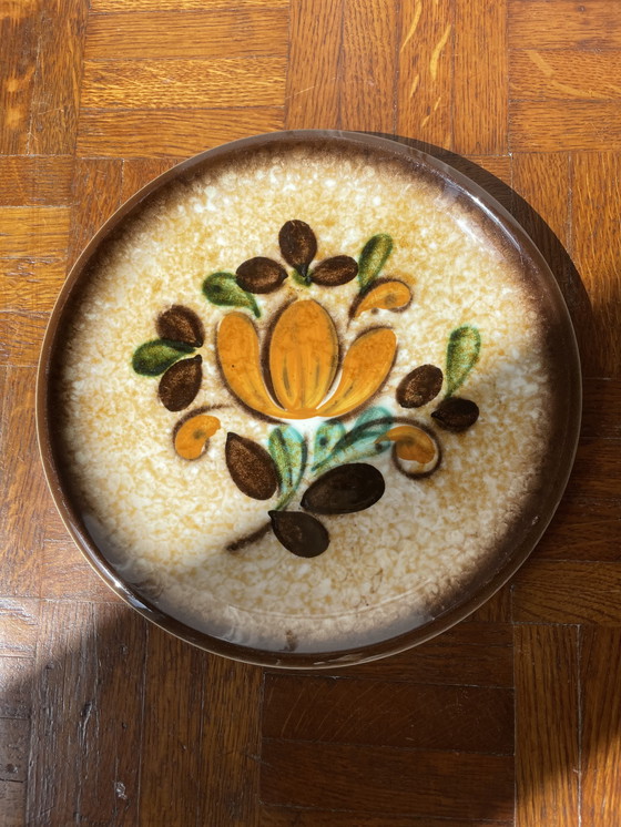 Image 1 of Set di 12 piatti da dessert o semi-zuppa Boch, collezione vintage La Louvière Corfou