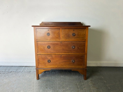 Commode ancienne de style édouardien en acajou incrusté, à 5 tiroirs, vers 1900 – ladekasten, Metal, Wood (photo 2 of 7)