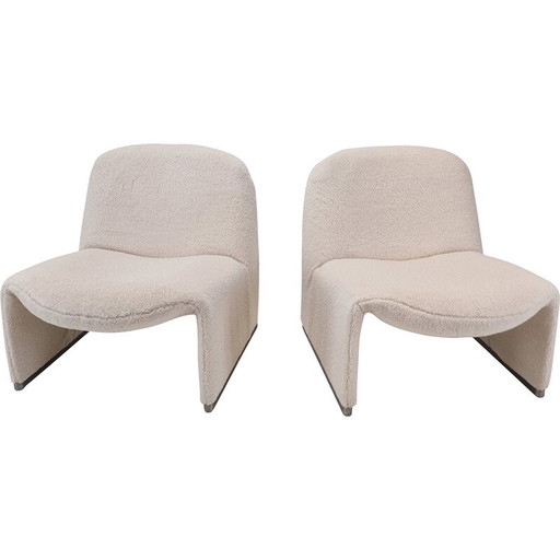 Pair of vintage Alky armchairs by Giancarlo Piretti for Artifort, 1970s