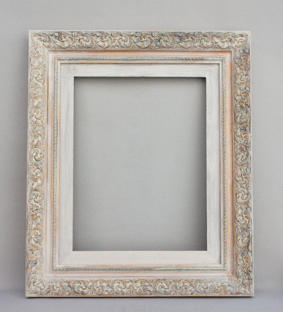 Image 1 of Gerestaureerde antieke houten lijst. Vintage houten lijst voor een schilderij, spiegel, foto, enz. Baroklijst.