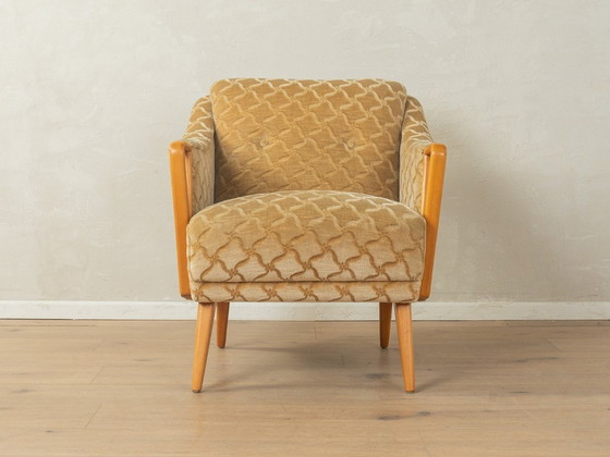 Image 1 of Fauteuil classique à motif géométrique des années 1950