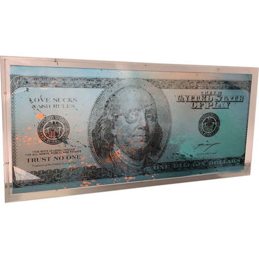 Cuadro vintage "Billete de mil millones de dólares" de MAXIMILIAN WIEDEMANN, 2015