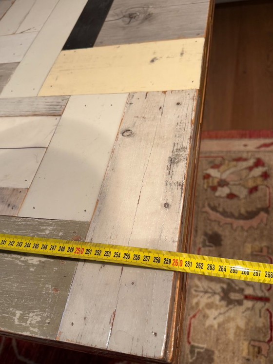 Piet Hein Eek – Mesa de Comedor Original de Madera Reciclada con Patas en T (Alto Brillo) – 260 cm – Como (photo 10 of 21)