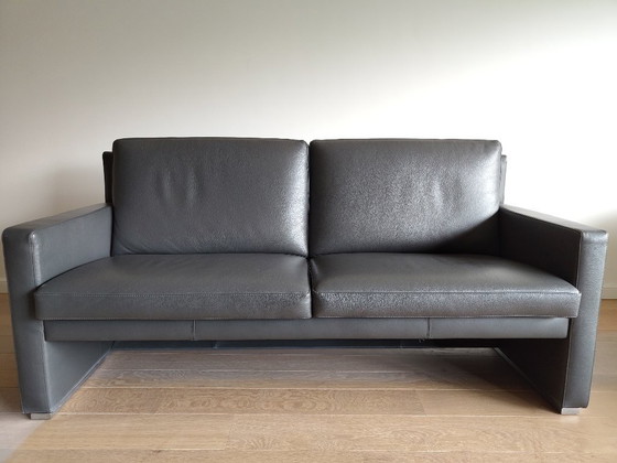 Image 1 of Leolux 3- en 2,5-zit in grijs kalfsleer