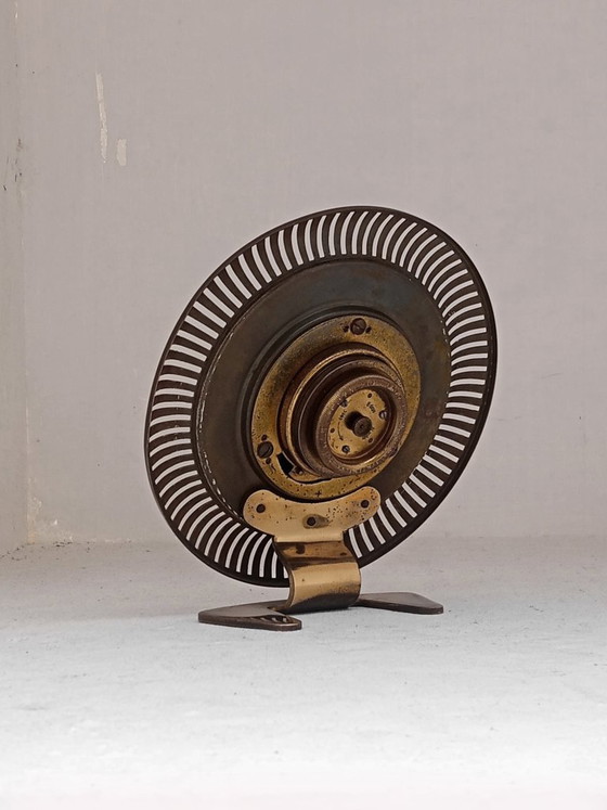 Image 1 of Heinrich Moller design Kienzle years '30 minimal neoclassic desk clock decò 8 days