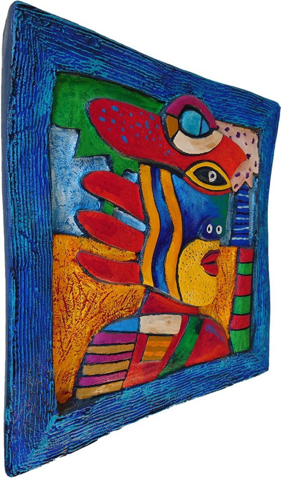 Image 1 of  Clemens Briels - Zeldzaam wandbord: "Yellow Beard of Vegas" - Gesigneerd & Certificaat! ndbord: "Ye