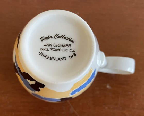 Due tazzine da caffè espresso con piattini, motivo astratto, Jan Cremer, Stoviglie, Ceramica, Porcellana (foto 10 di 12)
