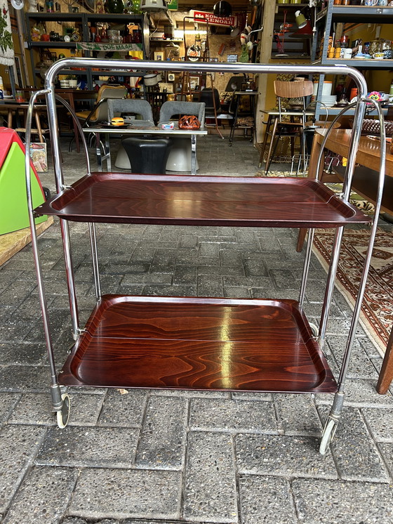 Image 1 of Chariot de service/meuble mural Gerlinol vintage années 60/70