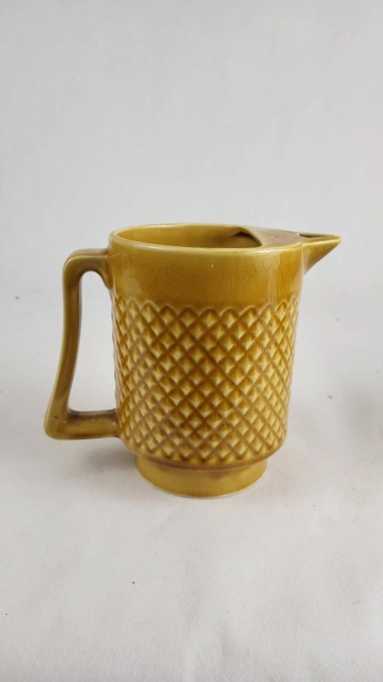 Digoin Sarreguemines ceramic pitcher / pitcher – Glass & Decanter, Porcelain, Vintage (photo 7 of 7)