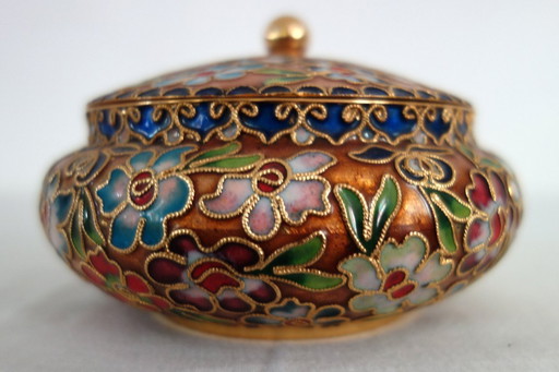 Cloisonné-Emaille-Ingwerglas, China, 1960er Jahre