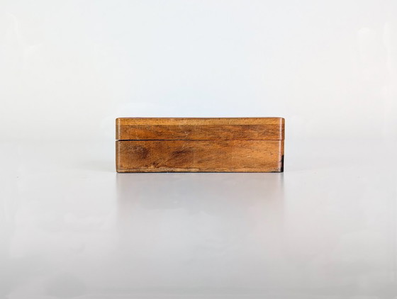 Image 1 of Vintage wooden box, casket, stamp box, jewelry box, casket