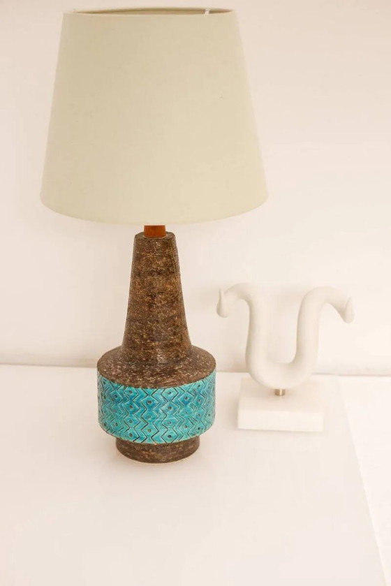 Lampe en céramique Bitossi bleu Rimini, par Aldo Londi, Italie, années 1970 – Porcelain, Ceramic (photo 10 of 18)