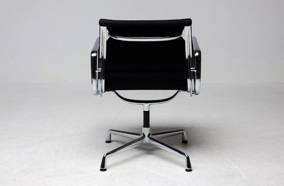 Image 1 of Set of six Vitra Eames EA 108 black, swivel, chairs..
