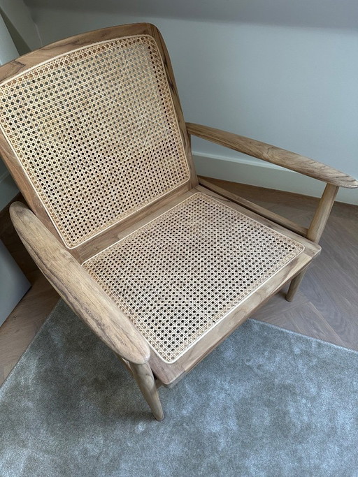 Zara Home fauteuil teak & rotan 