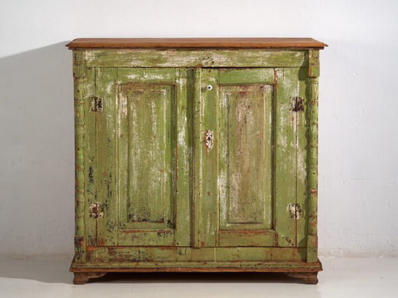 Antique chest of drawers with green patina (c.1920) #59 (photo 27 of 40)