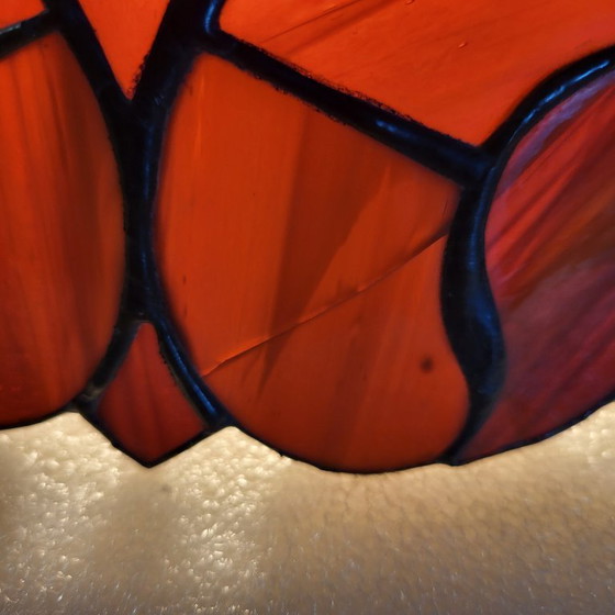 Image 1 of Kleurrijke vintage Tiffany hanglamp, Honsel Leuchten