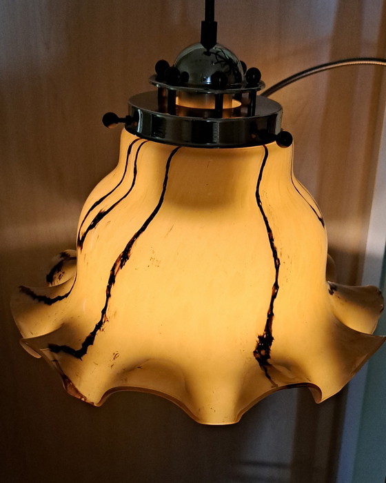 Image 1 of VINTAGE 70' PEILL & PUTZLER LAMPE DE PLAFOND beige marron