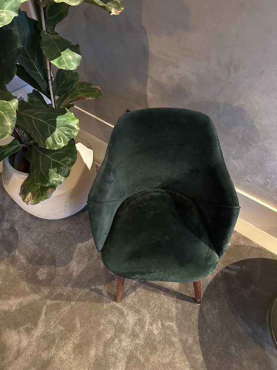 Image 1 of 4 comfortable dining chairs – pine nut green velvet